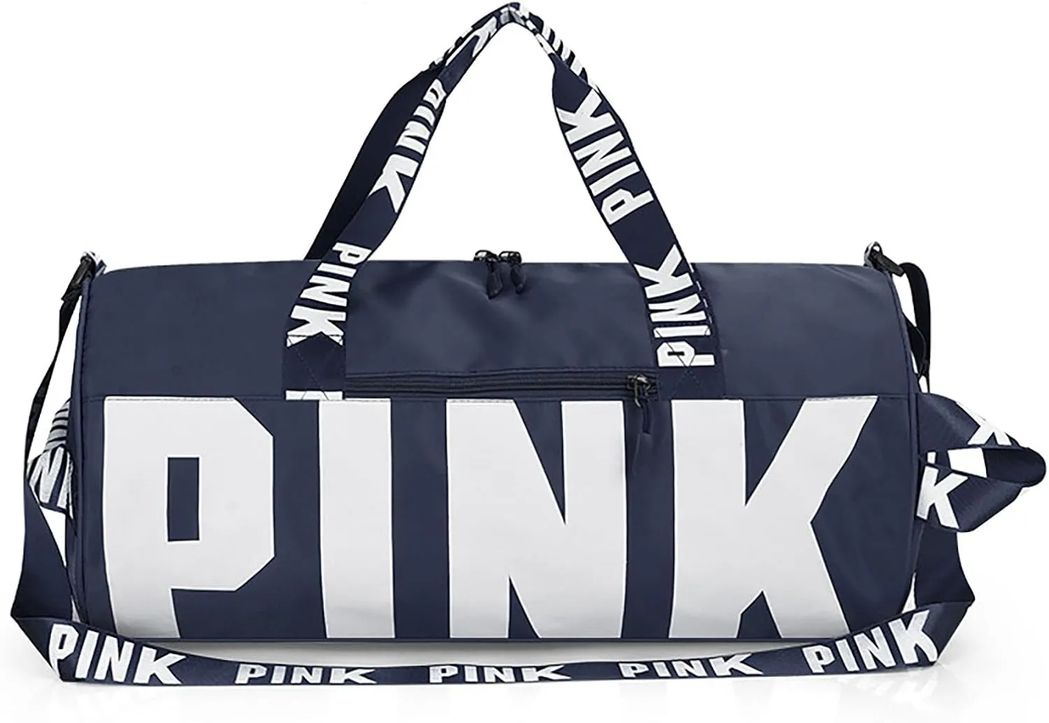 Printed Travel Tote Bag Dry Wet Separation Sports Duffels Bag with Shoes Compartment Weekender Bag for Women and Men (Dark Blue)