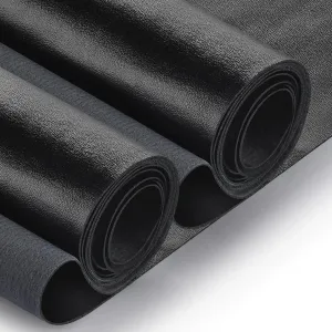 PU Fabric Leather 2 Yards 58" x 72", 0.8mm Thick Faux Synthetic Leather Material Sheets for Upholstery Crafts, DIY Sewings, Sofa, Handbag, Hair Bows Decorations (Black_Smooth Surface_Light Weight)