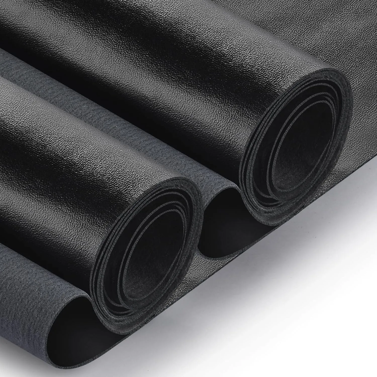 PU Fabric Leather 2 Yards 58" x 72", 0.8mm Thick Faux Synthetic Leather Material Sheets for Upholstery Crafts, DIY Sewings, Sofa, Handbag, Hair Bows Decorations (Black_Smooth Surface_Light Weight)