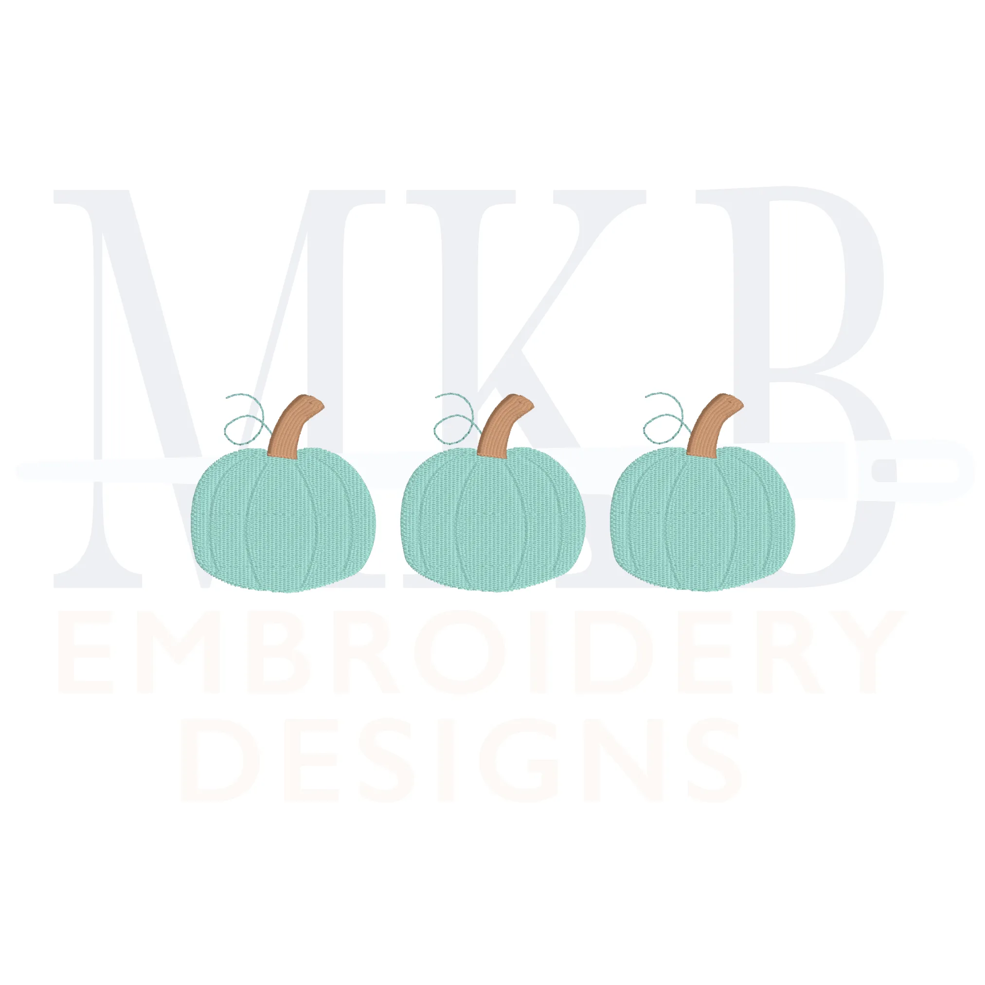 Pumpkin Trio Machine Embroidery Design File