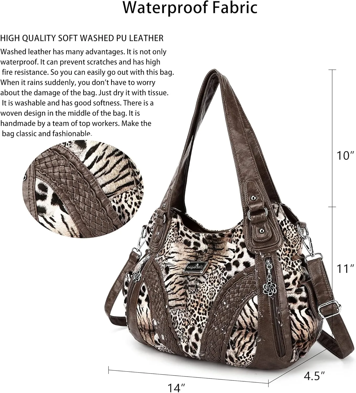Purses and Handbags Women Fashion Tote Bag Shoulder Bags Top Handle Satchel Purses Washed Synthetic Leather Handbag