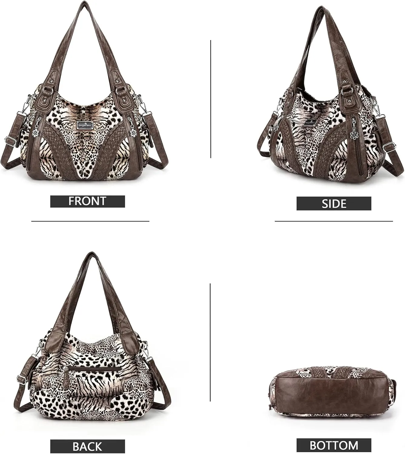 Purses and Handbags Women Fashion Tote Bag Shoulder Bags Top Handle Satchel Purses Washed Synthetic Leather Handbag