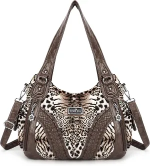 Purses and Handbags Women Fashion Tote Bag Shoulder Bags Top Handle Satchel Purses Washed Synthetic Leather Handbag