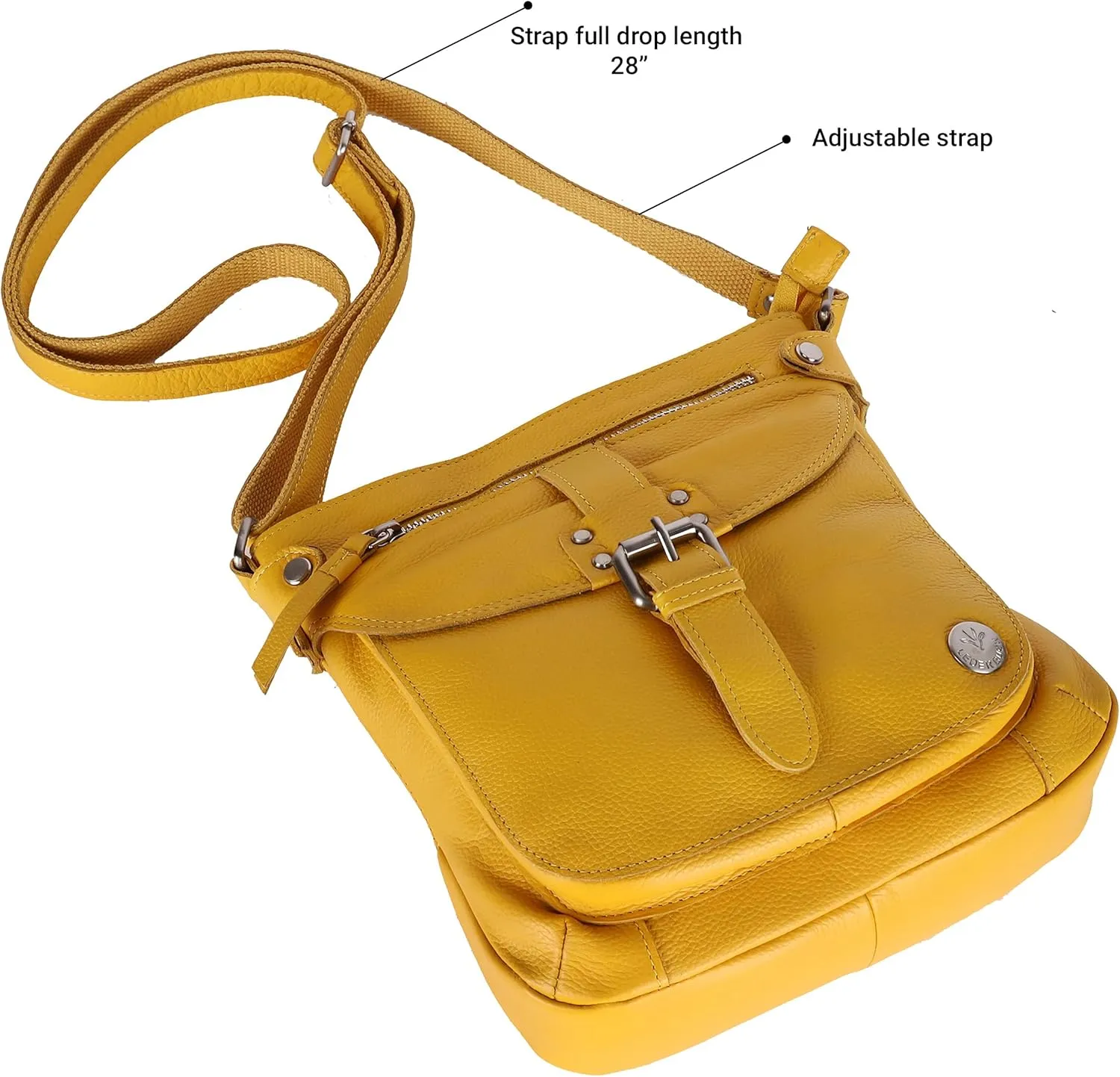 Real Leather Soft Small Womens Crossbody Handbags & Purses - Premium Sling Crossover Shoulder Bag