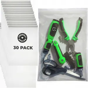 Reclosable Zip Bags 6mil Thick 10 x 12" 30-Pack Heavy Duty - Thick Puncture Resistant, Reclosable Zip Bags, Puncture-Resistant