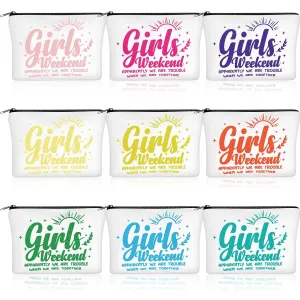 Reginary Girls Weekend Gifts Favors Girls Weekend Makeup Bags Toiletry Cosmetic Bag Bestie Friendship Gifts for Women Wedding Bachelorette Mother's Day Party Favors