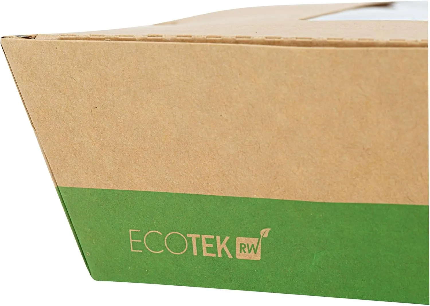 Restaurantware Eco Tek 51 Ounce Take Out Food Containers, 100 Disposable Bento Boxes - 3 Compartments, Transparent Window, Kraft And Green Paper To Go Boxes, For Take Out Orders Or Catering Services