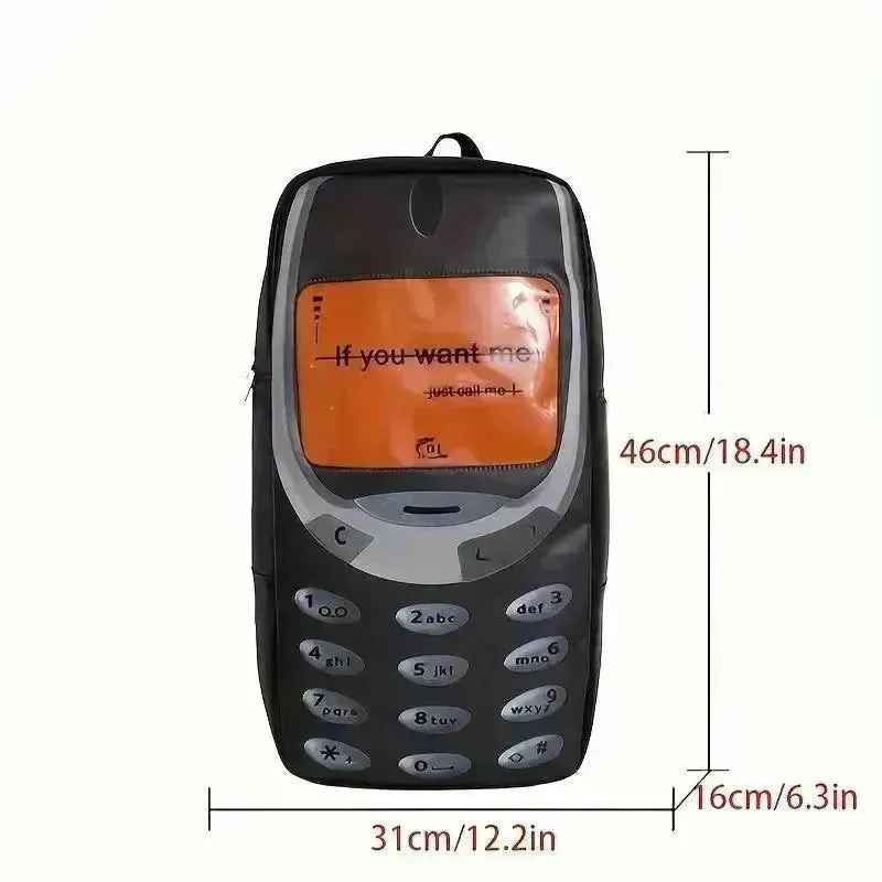 Retro 3310 Mobile Phone Shaped Backpack