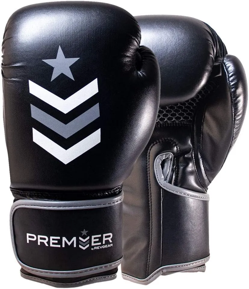 Revgear Premier Boxing Gloves for Punching Boxing Kickboxing | Perfect for Training Sessions with Speed Bags, Heavy Bags, and Focus Mitts Men and Women | Comfortable and Durable | Unbeatable Value
