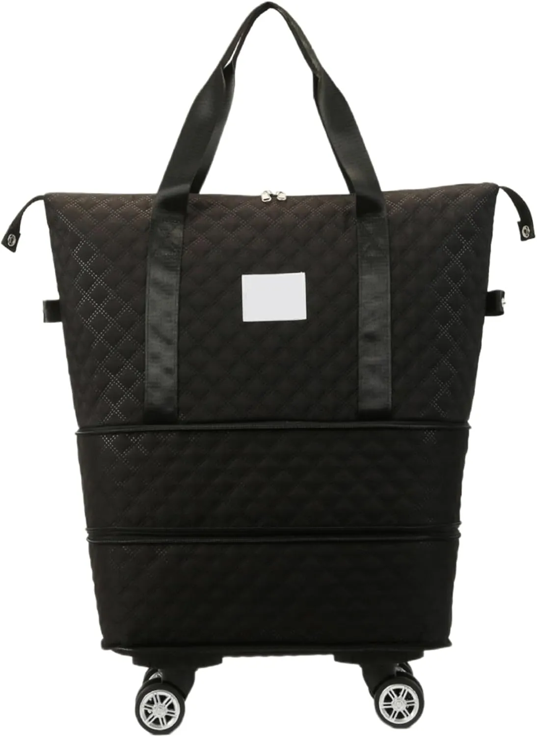 Rolling Duffel Bags with Wheels, Expandable Wheeled Duffle Bag with Handles, Foldable Travel Bag, Weekend Bag, Travel Duffels Bag for Gym,Camping,Travel (Black)