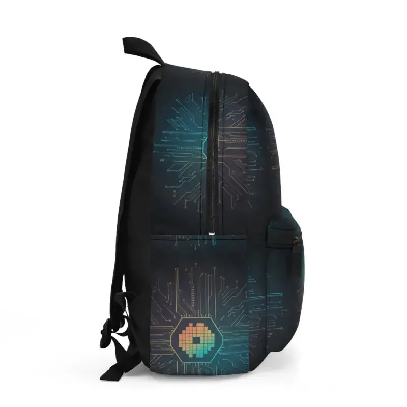 Roomy Electric Circuit Pattern Backpack