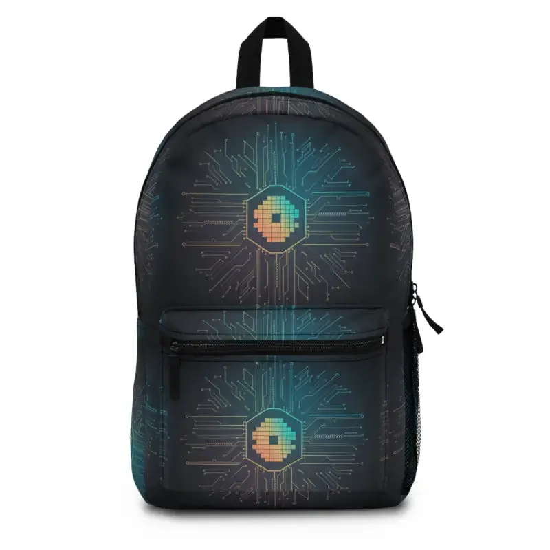 Roomy Electric Circuit Pattern Backpack