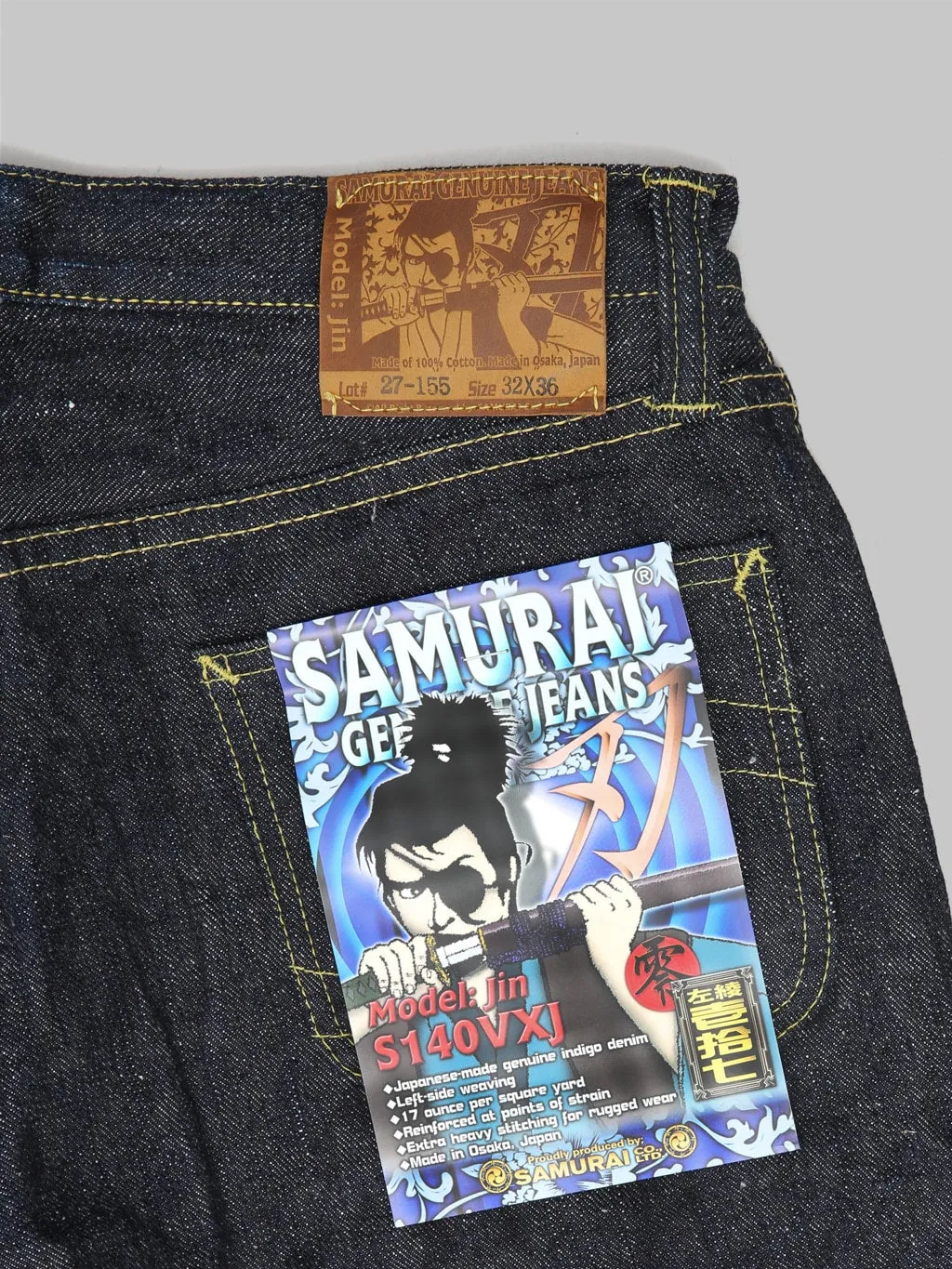Samurai Jeans S140VXJ "JIN" 17oz Left Hand Twill Relaxed Tapered Jeans