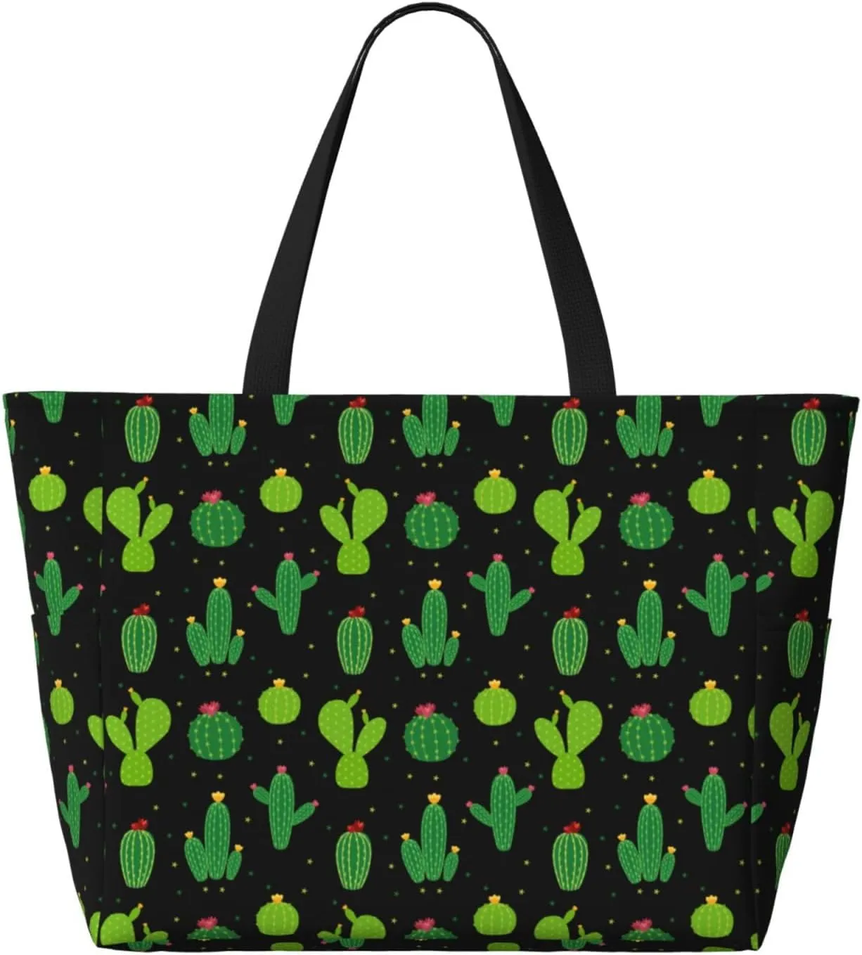 Schnauzer Dog Large Capacity Waterproof Sandproof Beach Totes Bags,Pool Bag Travel Essentials With Zipper And Pockets