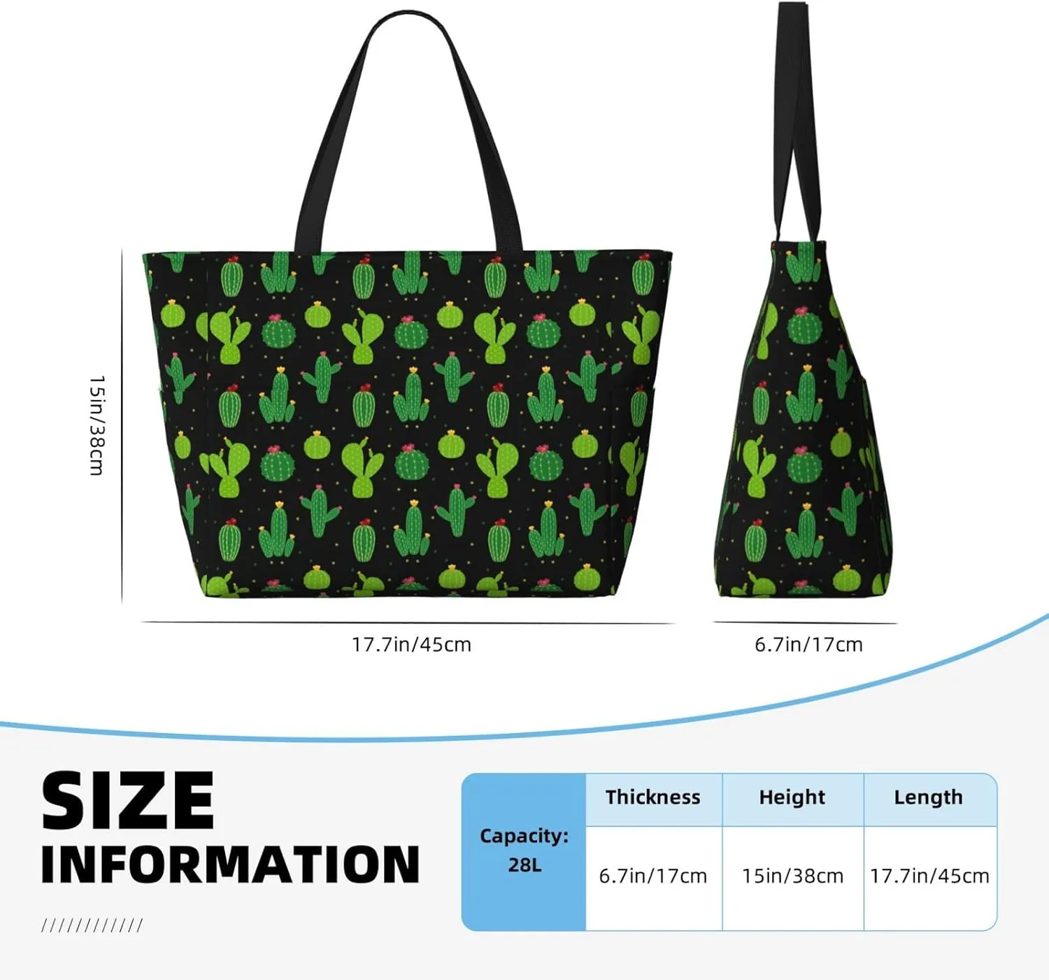 Schnauzer Dog Large Capacity Waterproof Sandproof Beach Totes Bags,Pool Bag Travel Essentials With Zipper And Pockets