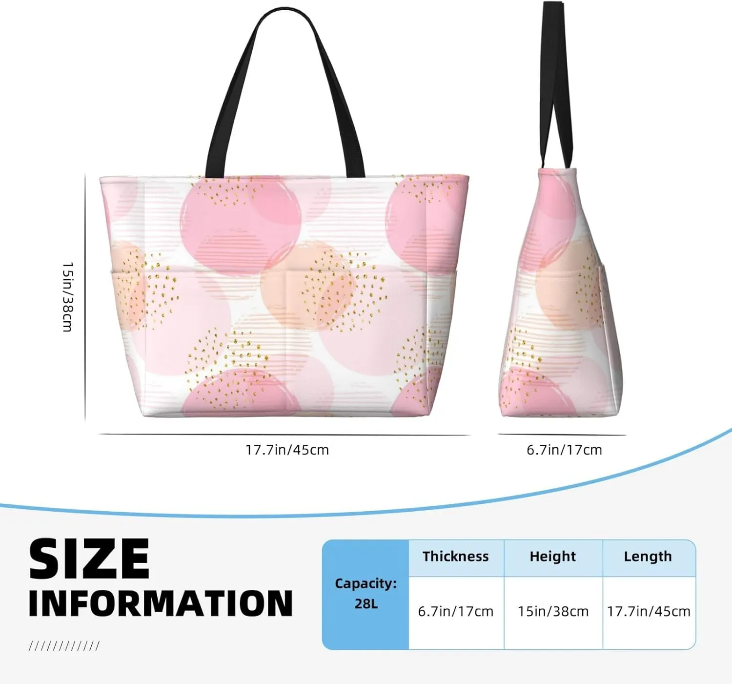 Schnauzer Dog Large Capacity Waterproof Sandproof Beach Totes Bags,Pool Bag Travel Essentials With Zipper And Pockets