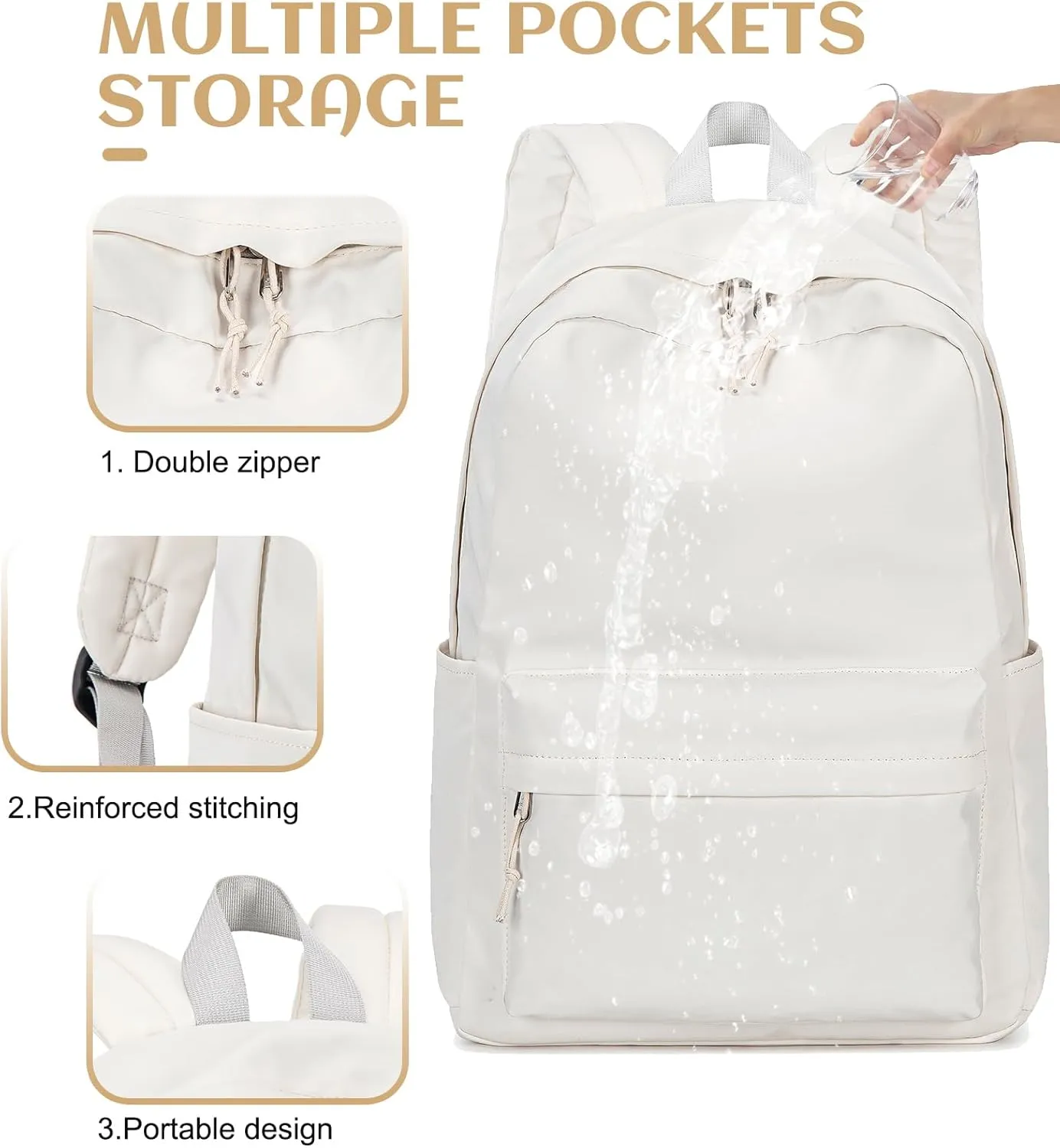 School Backpack for Teen Girls Women Laptop Backpack College Bookbags Middle School Travel Work Commuter Back Pack