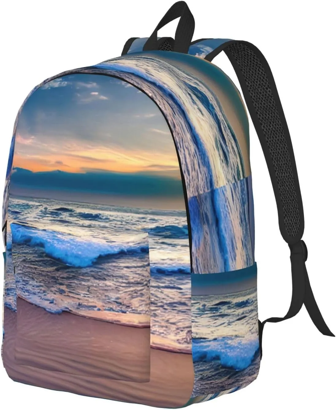 Serene Seaside Sunset Canvas Casual Lightweight Duffel Bag, Fashion Duffel Bag, Casual Daypack, Unisex Travel Backpack