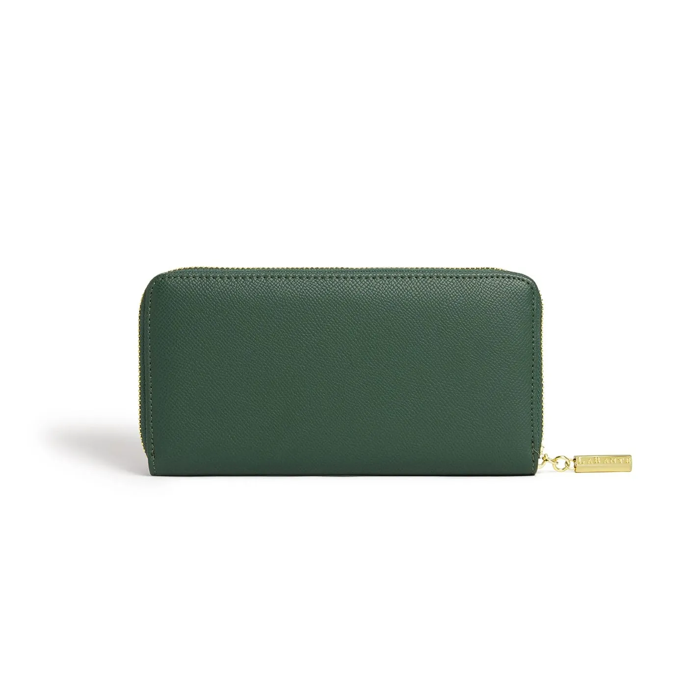 Serene Vegan Leather Zip Around Wallet | Forest Green