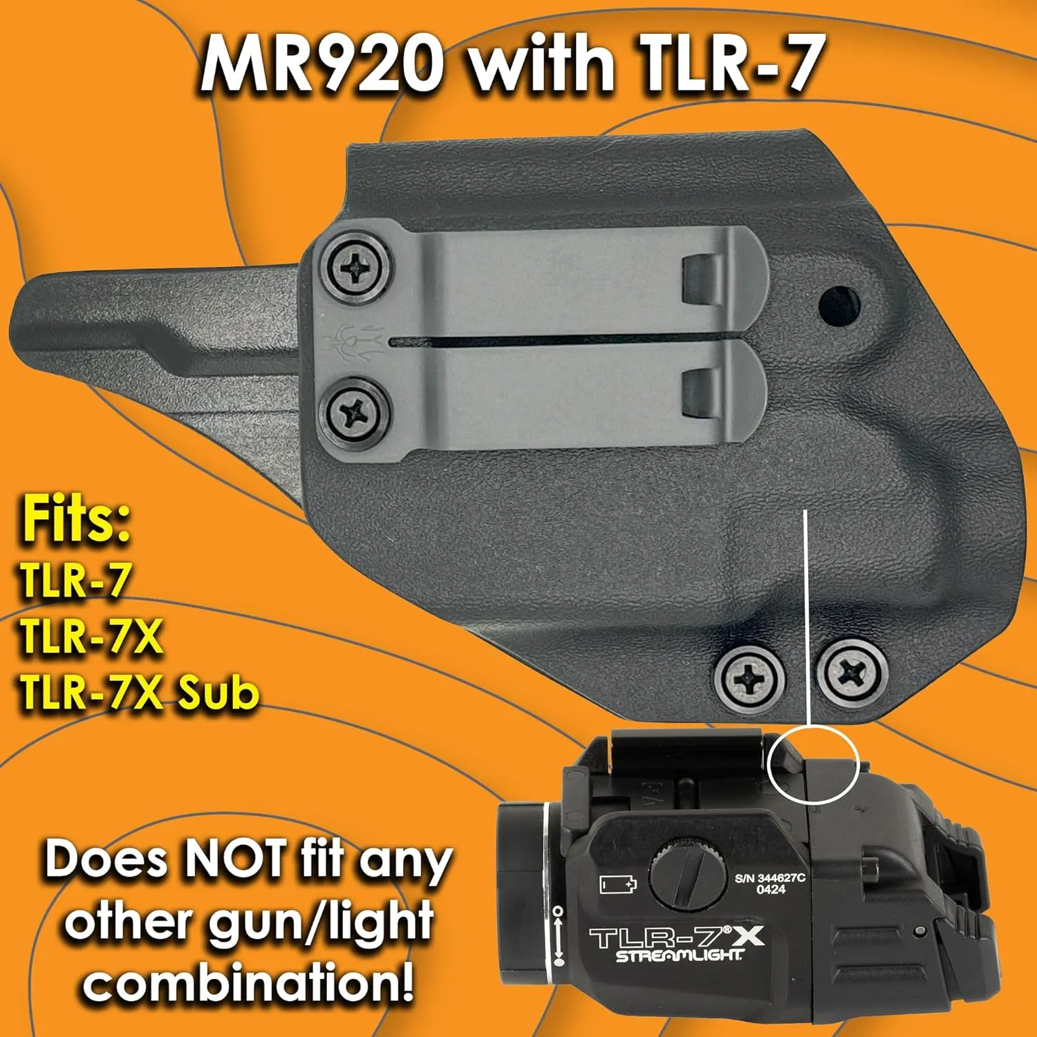 Shadow Systems MR920 Holster with TLR7X :: Made in USA :: IWB Holster for Shadow Systems MR920 with TLR7X :: Veteran Owned Company :: Over 60 Color Options