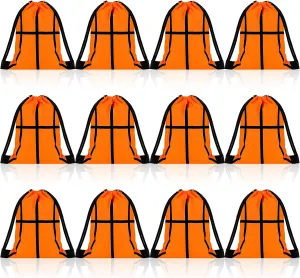 Shappy 12 Pieces Small Sport Drawstring Bags Candy Bag Sport Party Drawstring Goodie Favor Supplies Gifts(Basketball,7 x 10 Inch)