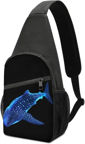 Shark Whale Big Fish Crossbody Bags for Women Men Sling Bag Bakpack Shoulder Bag Travel Hiking Daypack