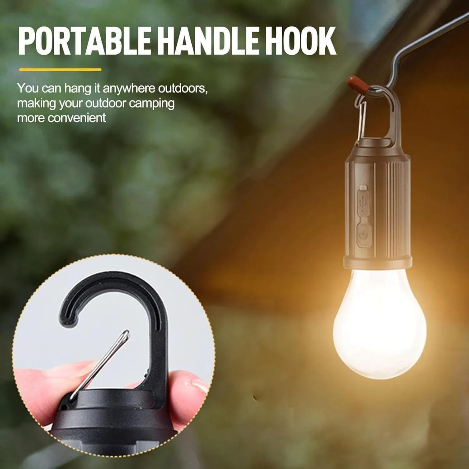 Shineshore Solar Rechargeable Hooked Camping Light, Shineshore LED Solar Tent Lights Battery Powered with Clip Hook, for Hiking, Camping, Fishing, Waterproof (styleA, 5pcs)