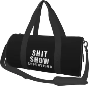 Shit Show Supervisor Adult Gym Duffel Bag Sport Duffel Bag Drawstring Backpack Lightweight Carryon Gymbag For Man Women