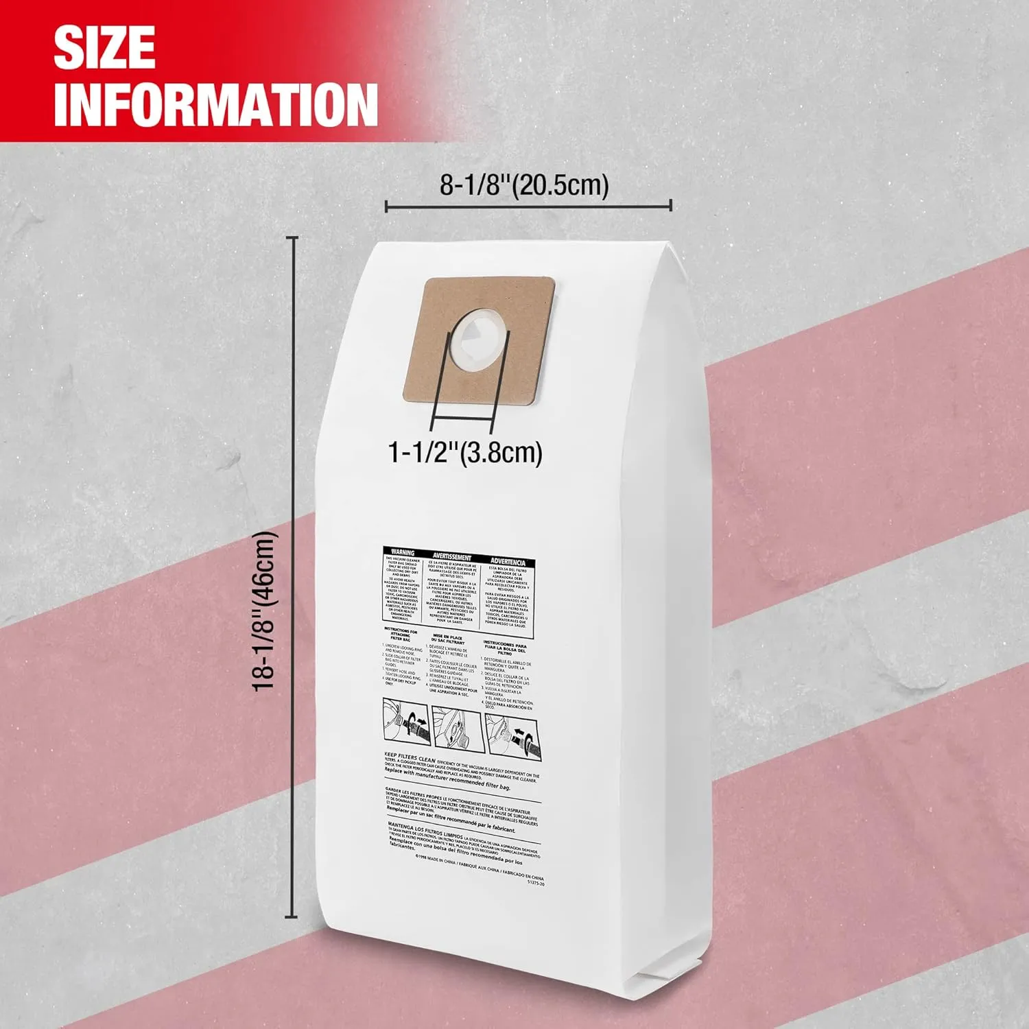 Shop-Vac 91931 3.5 Gallon Dust Collection Filter Bag, 6PCS
