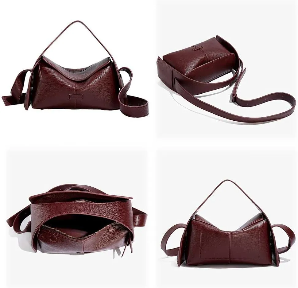 Shoulder Bags for Women PU Leather Horizontal Niche Crossbody Bag Large Capacity Women Leisure Bag Solid Color Commu