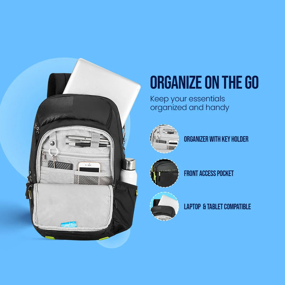 Skybags Chaser 02  Laptop Backpack (H) Black