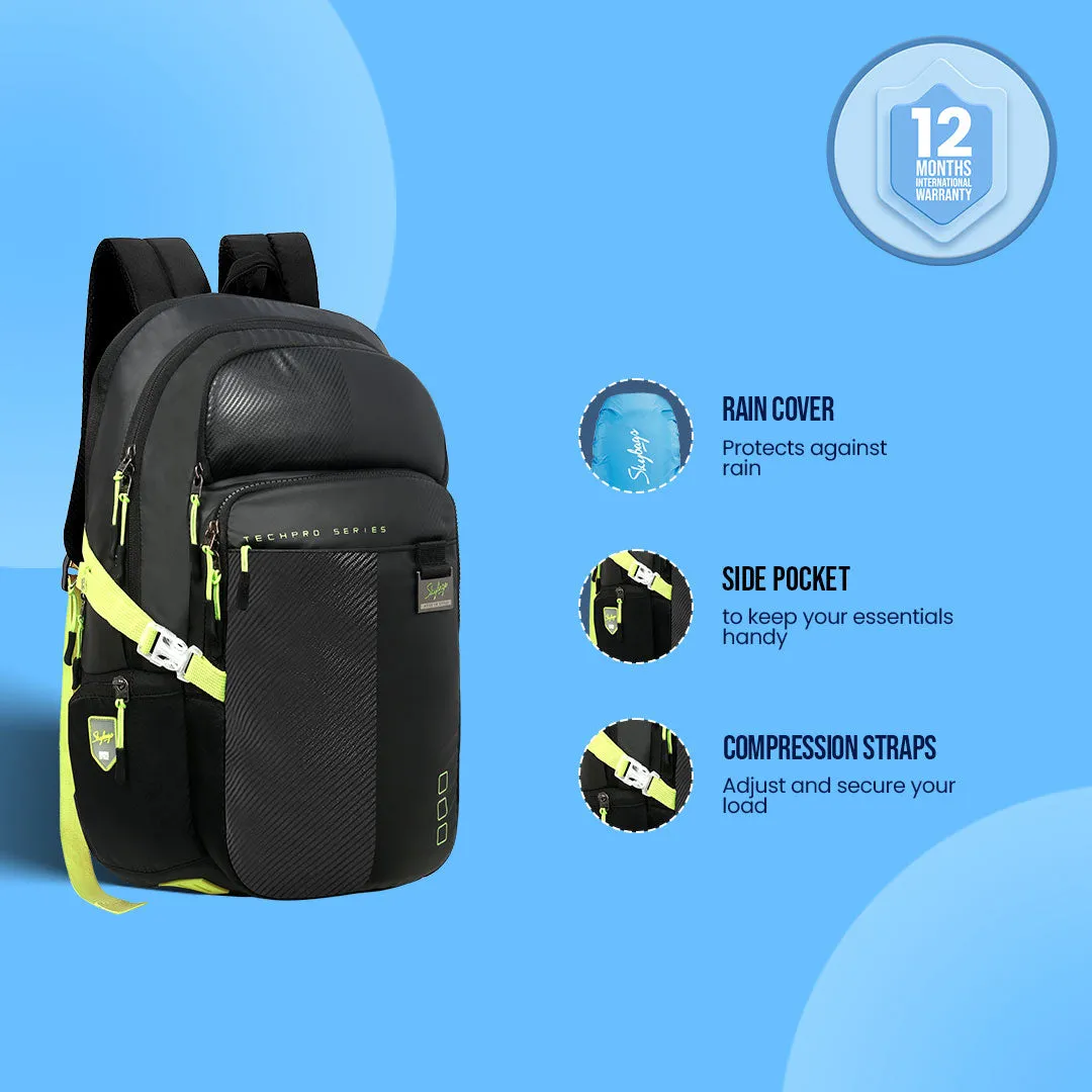 Skybags Chaser 02  Laptop Backpack (H) Black
