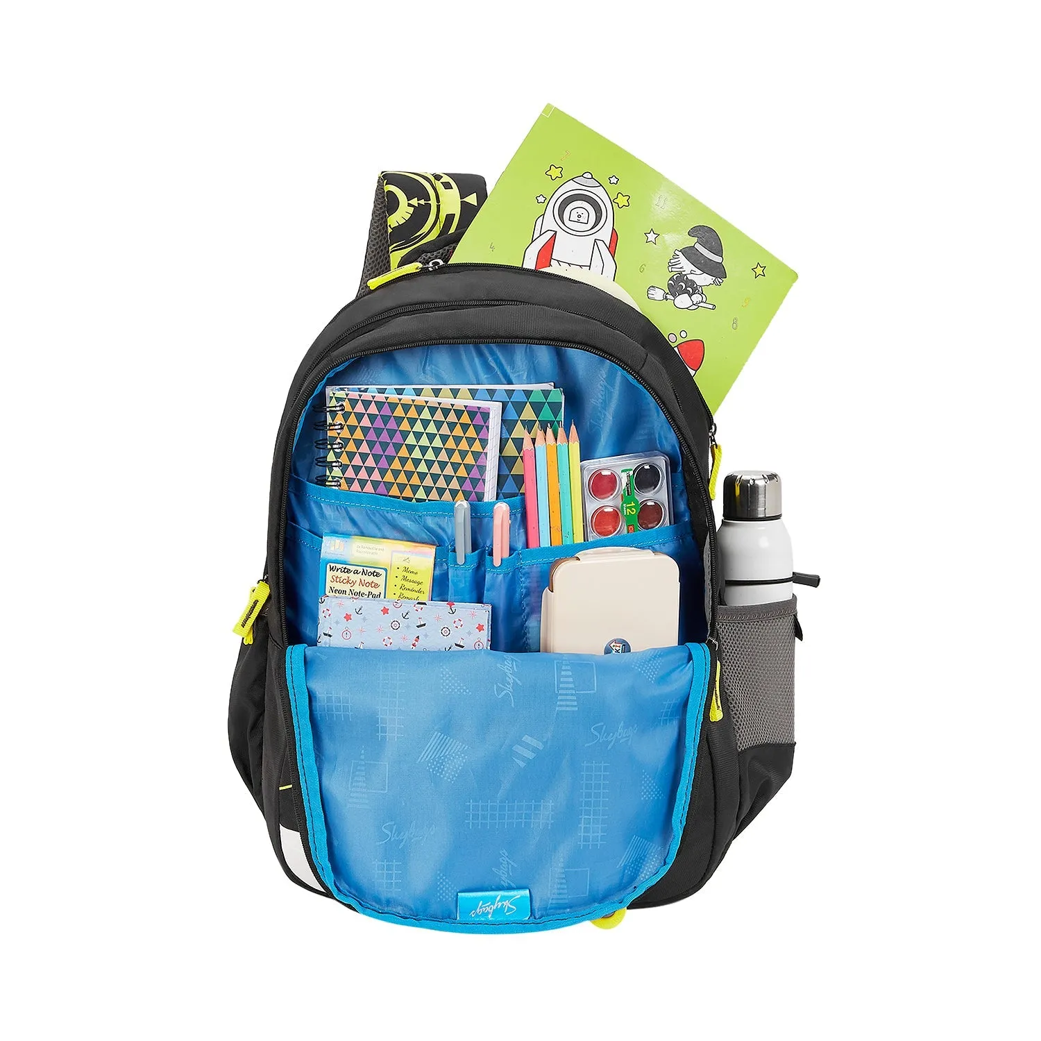 Skybags New Neon 22  04 School Backpack Black