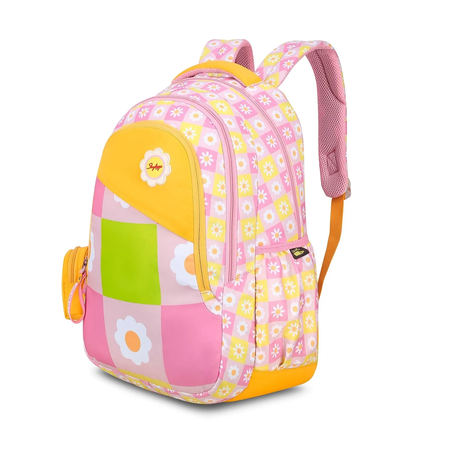 Skybags PEARL 01 SCHOOL BACKPACK PINK YELLOW