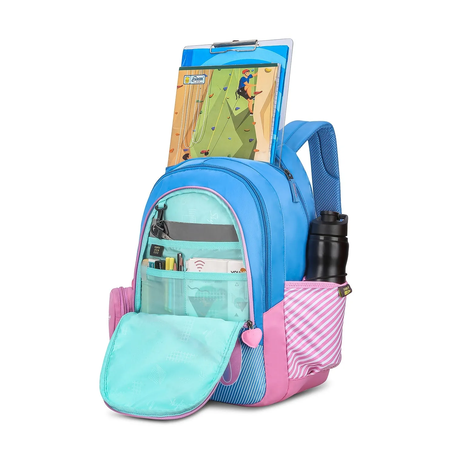 Skybags PEARL 05 SCHOOL BACKPACK BLUE PINK