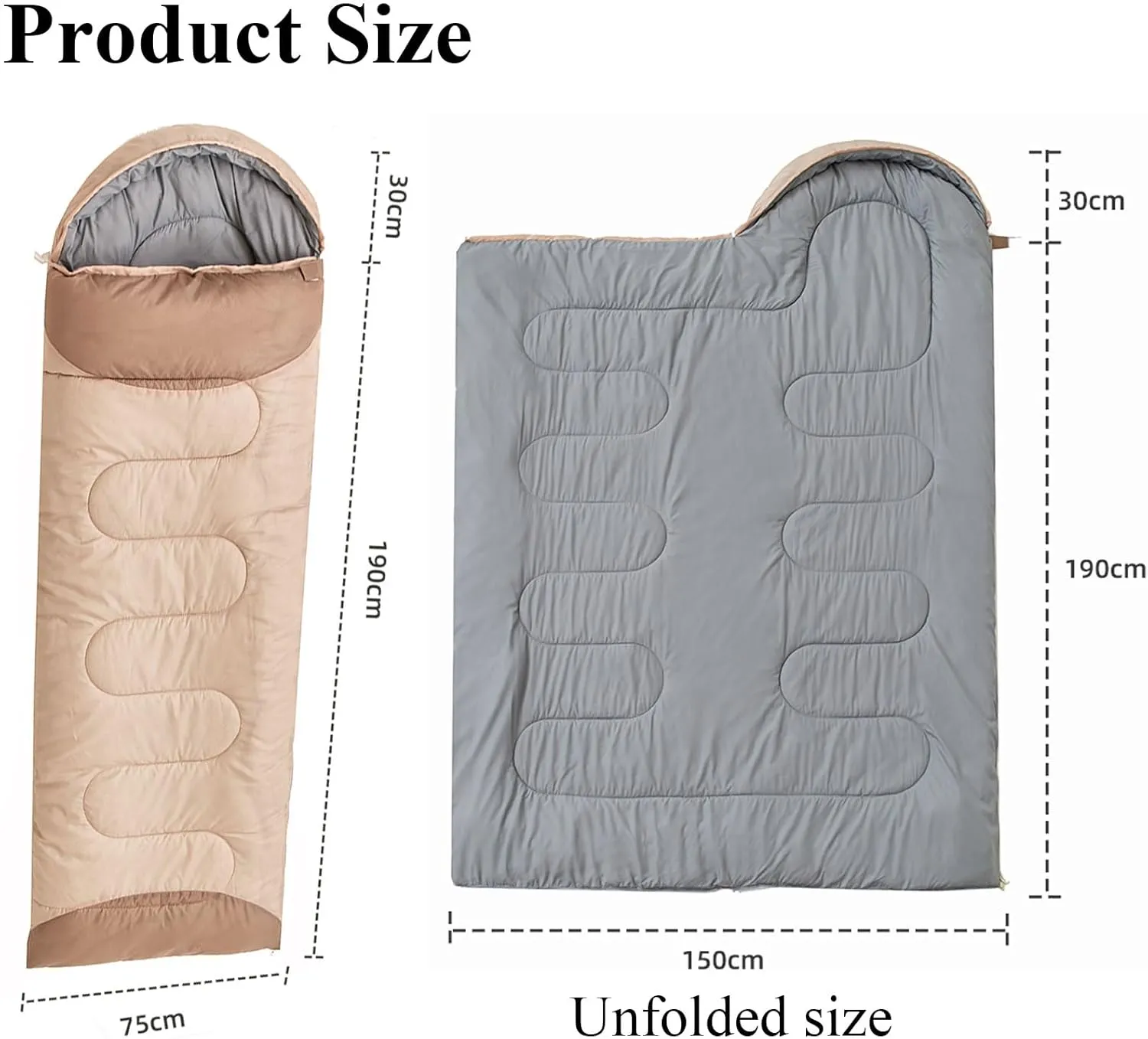 Sleeping Bag, Lightweight Sleeping Bag, Autumn Season Ultralight Camping Sleeping Bag for Camping, Backpacking, and Hiking, Indoor and Outdoor Use