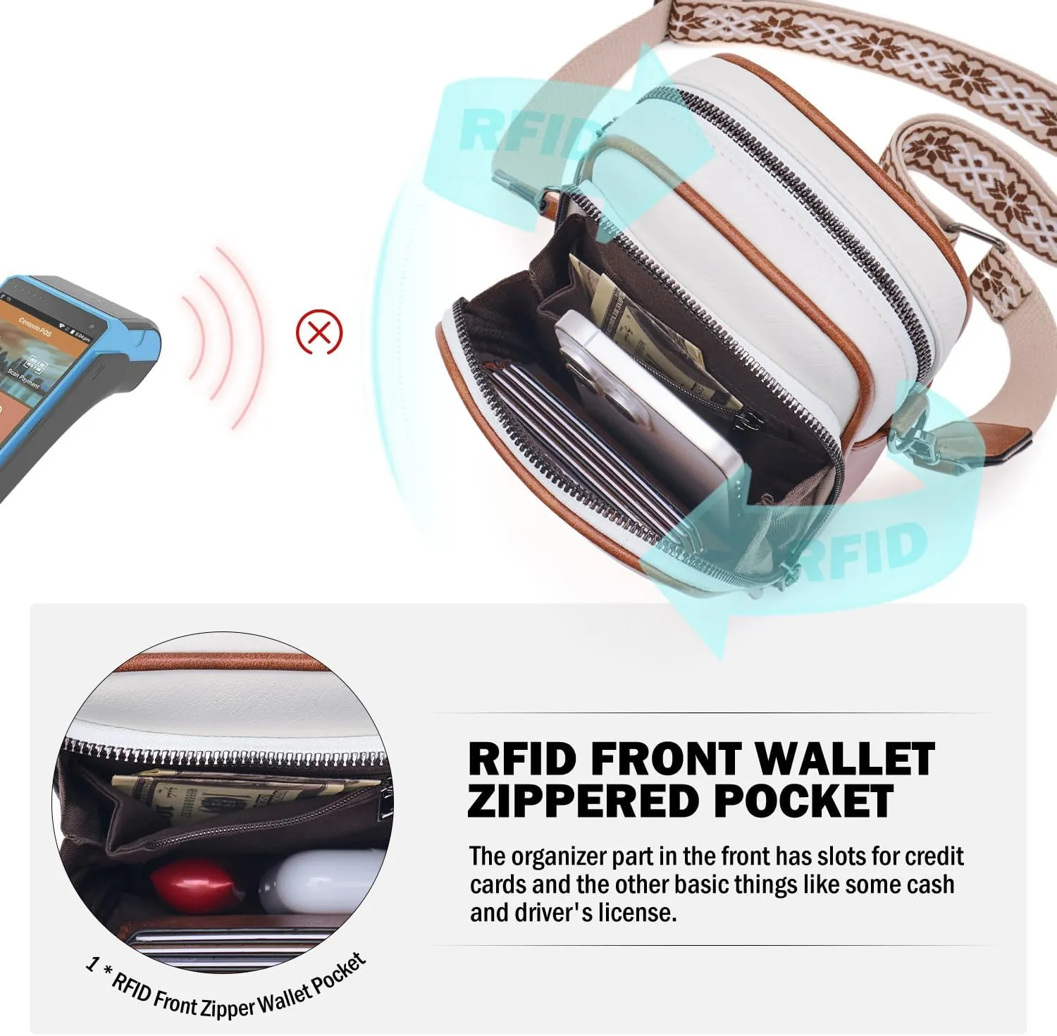 Small Crossbody Bags for Women Trendy,Vegan Leather Cell Phone Purse Crossbody Handbag Purse with Built in Wallet