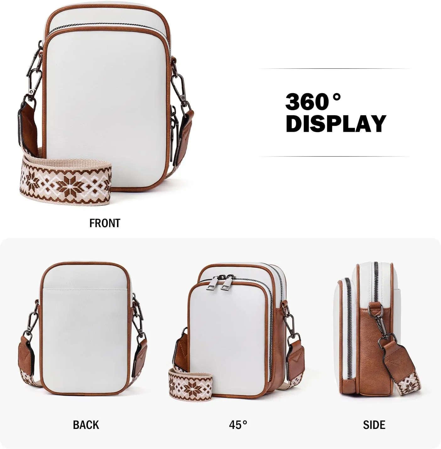Small Crossbody Bags for Women Trendy,Vegan Leather Cell Phone Purse Crossbody Handbag Purse with Built in Wallet