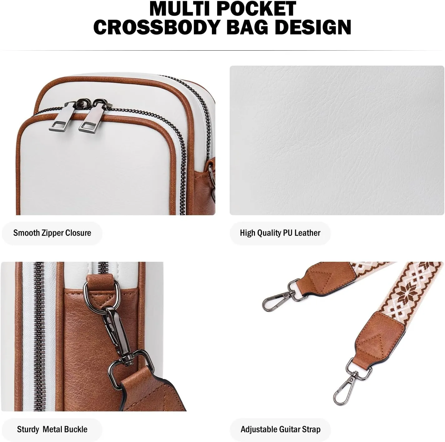 Small Crossbody Bags for Women Trendy,Vegan Leather Cell Phone Purse Crossbody Handbag Purse with Built in Wallet