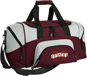 SMALL MSU Bulldogs Gym Bag Deluxe Mississippi State University Travel Bag