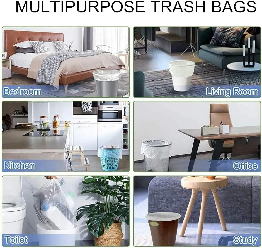 Small Trash Bags, Magesh 4 Gallon Trash Bags/Garbage Bags, Strong Wastebasket Liners for Bathroom Bedroom Office Trash Can, 125 Counts