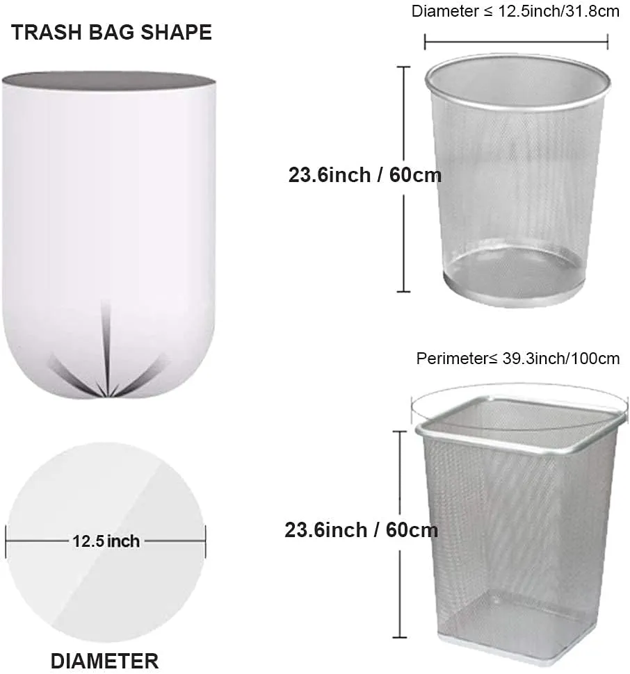 Small Trash Bags, Magesh 4 Gallon Trash Bags/Garbage Bags, Strong Wastebasket Liners for Bathroom Bedroom Office Trash Can, 125 Counts