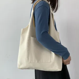 Solid Color Literary Travel Large-capacity Blank Ladies Hand-painted Cloth Bag