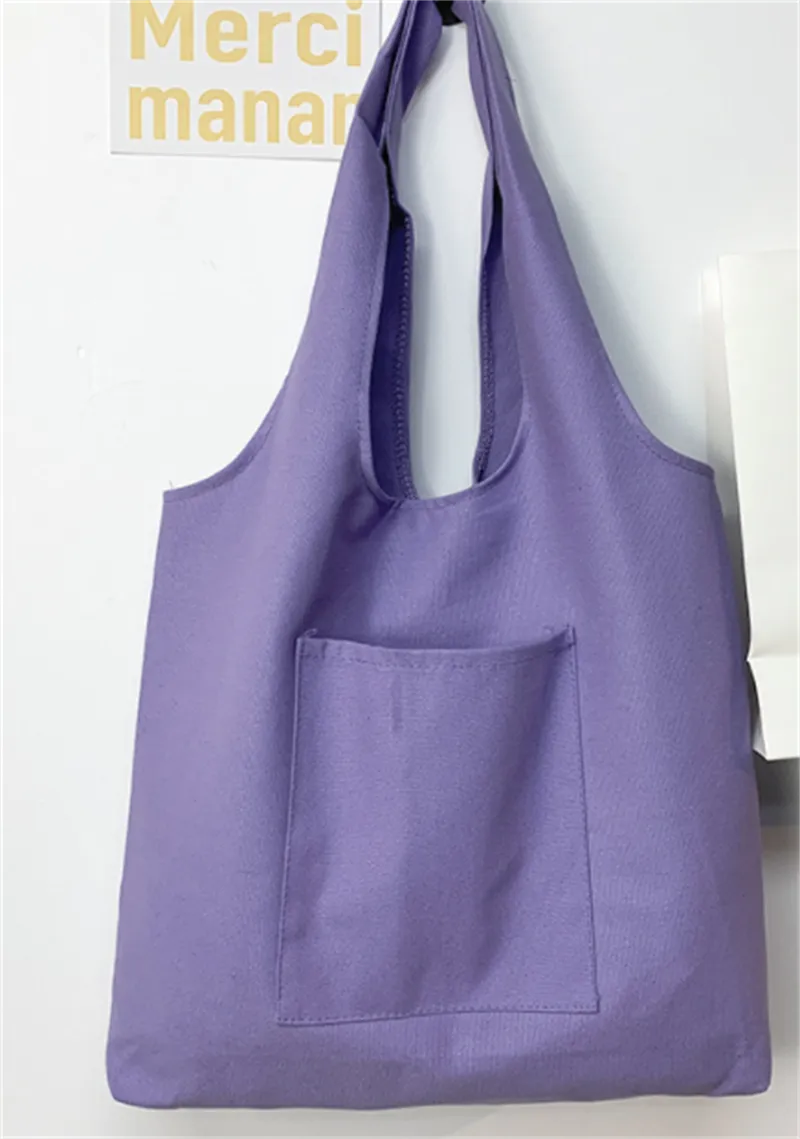 Solid Color Literary Travel Large-capacity Blank Ladies Hand-painted Cloth Bag