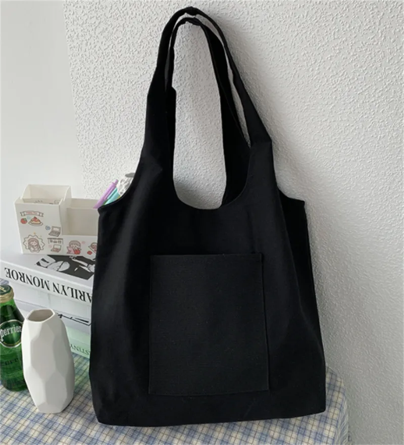 Solid Color Literary Travel Large-capacity Blank Ladies Hand-painted Cloth Bag