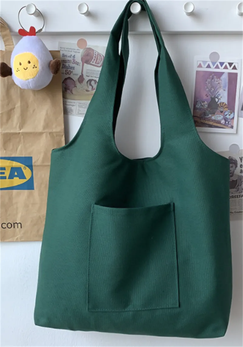 Solid Color Literary Travel Large-capacity Blank Ladies Hand-painted Cloth Bag