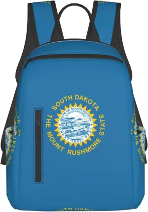 South Dakota Flag Lightweight Backpack Travel Shoulder Bag with Stylish Print, Leisure Day Trips Shopping Backpack