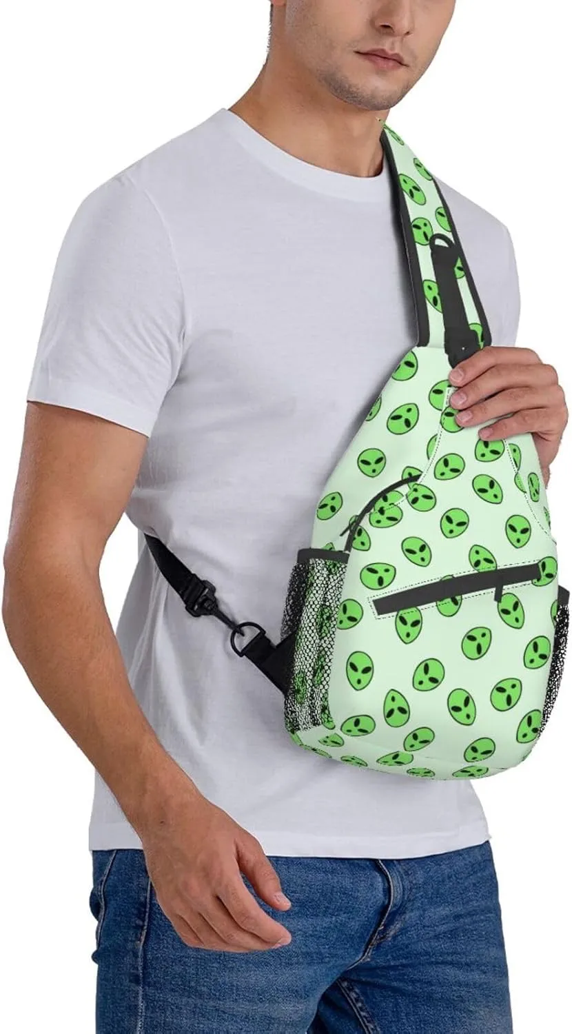Space Planet Sling Bag,Multipurpose Crossbody Backpack Shoulder Chest Bag for Women Men Travel Hiking Daypack
