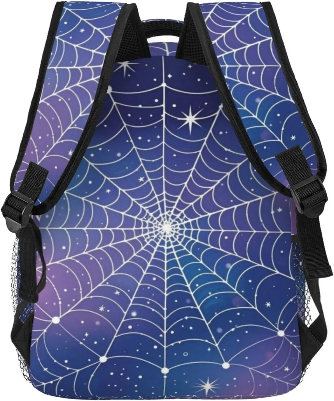 Spider Web Starry Sky Stars Adult Backpacks 15 Inch Laptop Backpack Double Shoulder Bag for Work Travel Gifts