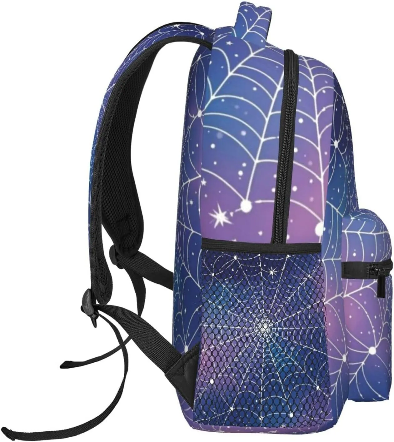 Spider Web Starry Sky Stars Adult Backpacks 15 Inch Laptop Backpack Double Shoulder Bag for Work Travel Gifts